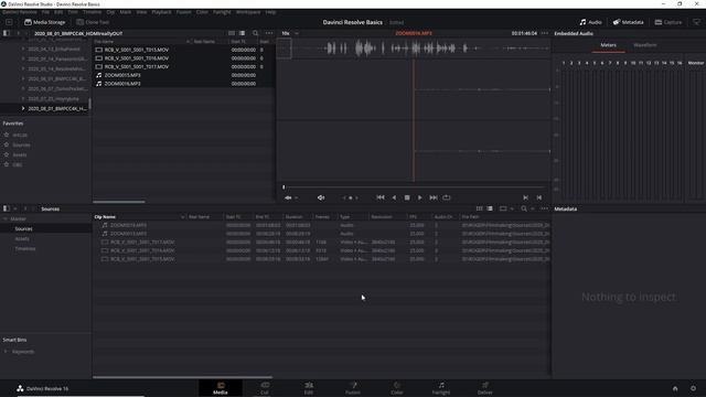 Davinci Resolve Basics: The Media Page