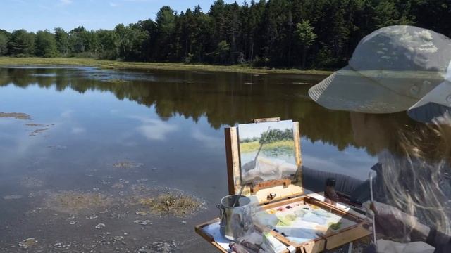 The Maine Marsh - Liron Sissman Painting On Location, Plein Air, In Maine