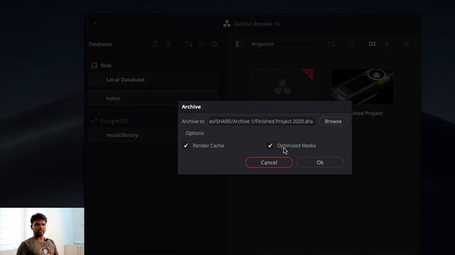 Davinci Resolve 16 101 -  Export Project Archive