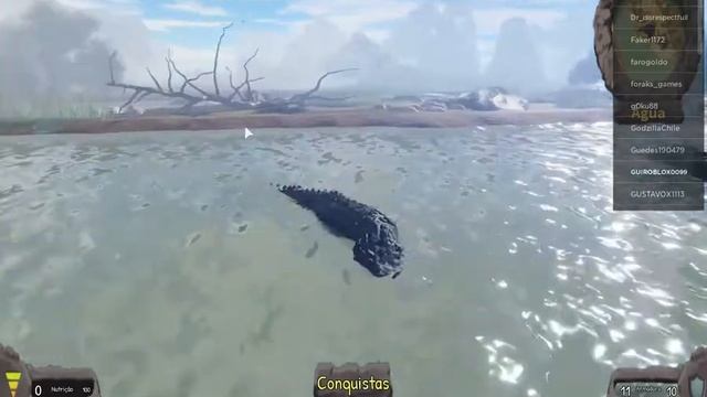 Jogando De Purussauro. Prior Extinction. ROBLOX. Triste Morte.