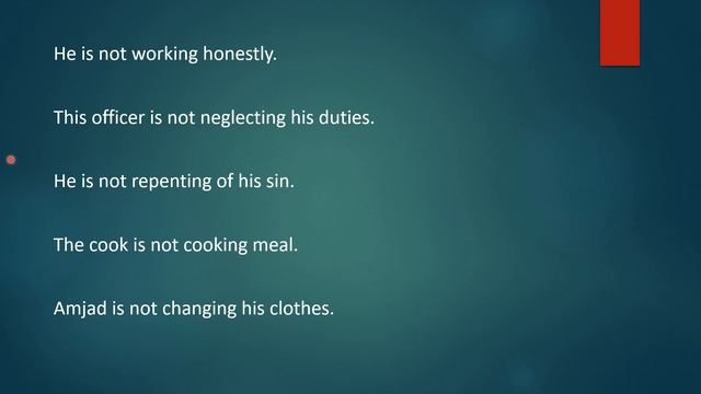 PRESENT Continuous Tense Negative Sentence - Class 10 - For 9thclass - Urdu Mein Seakhyn