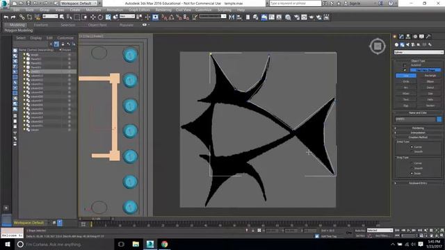 3DS Max - Editing Splines With Bezier (1)