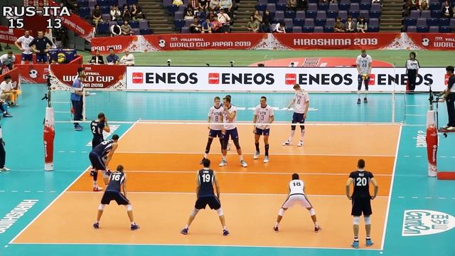 ロシアvsイタリア 第３セット 男子バレーボール2019