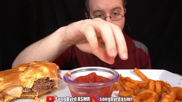 ASMR ARBYS ROAST BEEF SANDWICH MUKBANG (No Talking) EATING SOUNDS