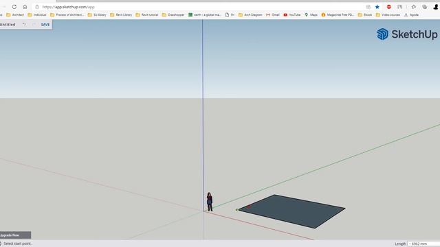 Sketchup-Buổi1- Giao Diện- Line-Pushpull-Erase-làm Mô Hình Lối Vào Nhà