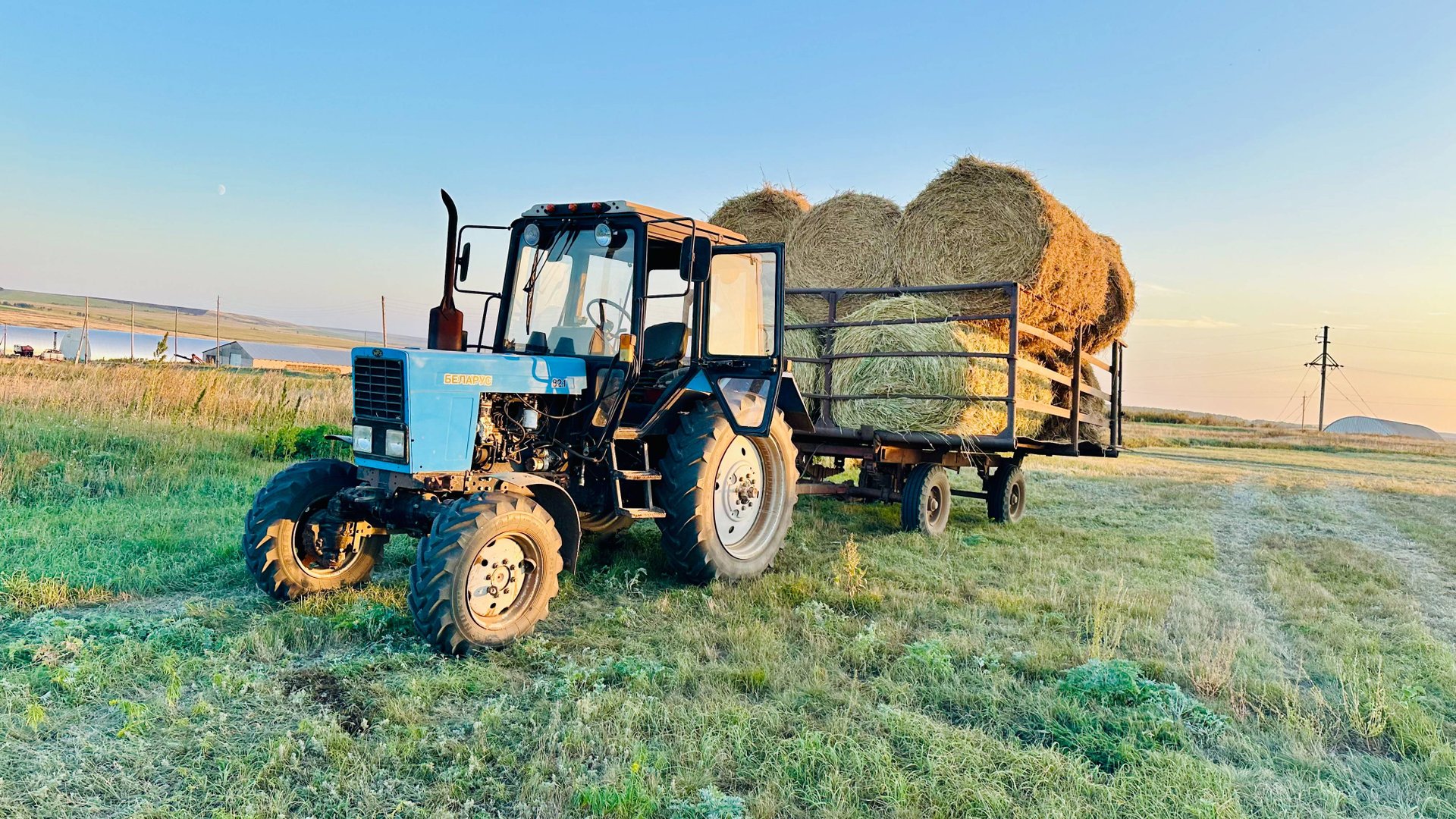 Сенокос. Косим, рулоним, перевозим суданку