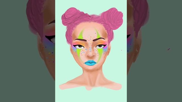Neon Girl Procreate Time Lapse
