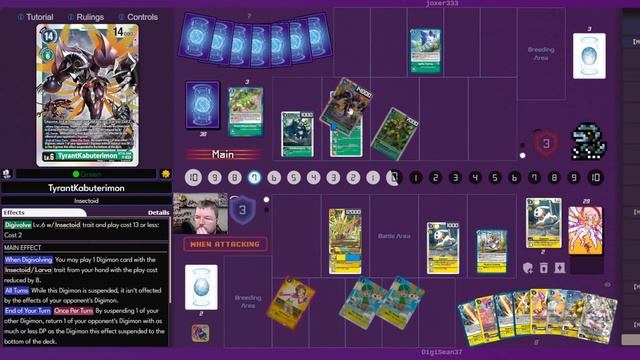 Magnamon X Antibody Vaccine VS TyrantKabuterimon | Digimon Card Game | BT16 Beginning Observer