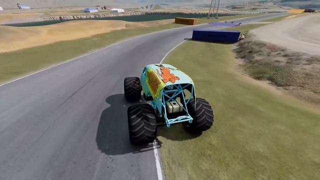 Bigfoot Stunts Megalodon And Big Trucks BeamNG Maximum Destruction