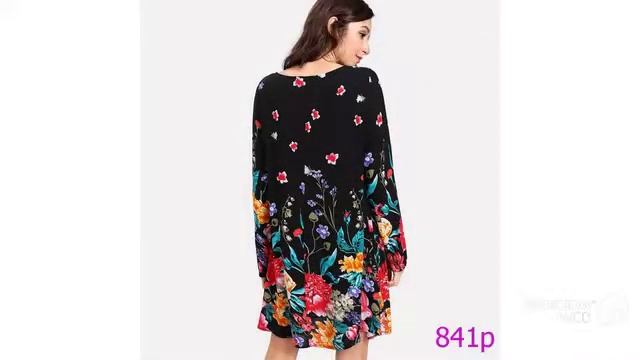 Одежда с AliExpress-Свободное платье с длинным рукавом