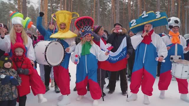 Спортивный фан-оркестр на биатлоне