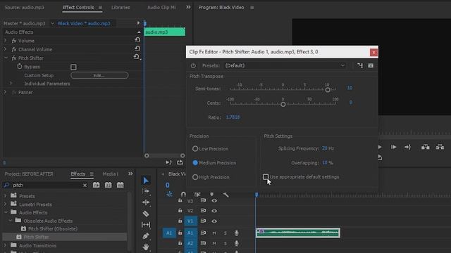 How to Change Voice Pitch Shifter Effect in Adobe Premiere Pro Tutorial