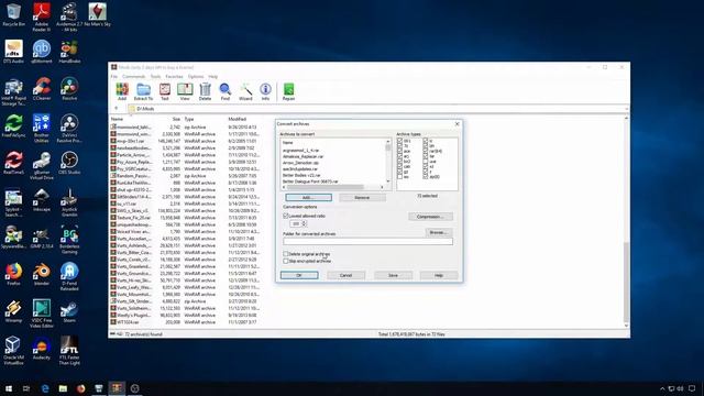 Batch Converting Archives With WinRAR