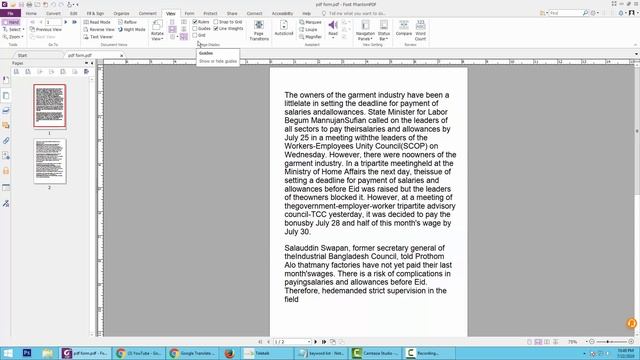 How To Show Ruler On A PDF Document In Foxit PhantomPDF