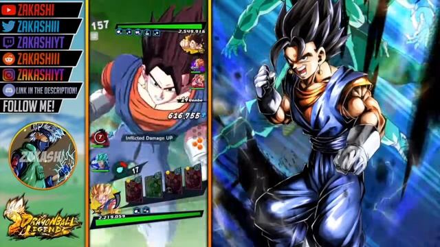SHOWCASE: VEGITO LV5000, 700%! F2P FUSION TANK! | DragonBall Legends | PvP
