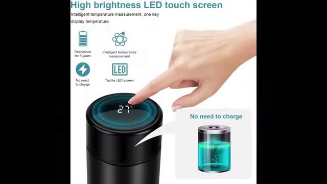 Smart Thermos Bottle, With LED Temperature Display