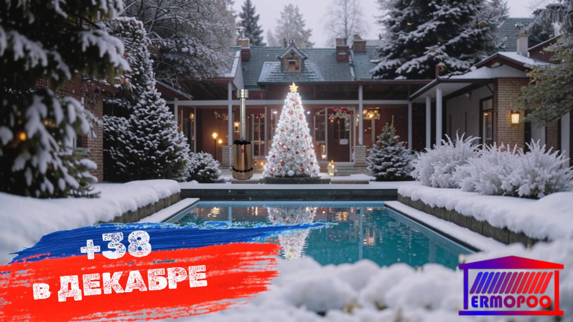 Новогодние праздники в дачном бассейне.