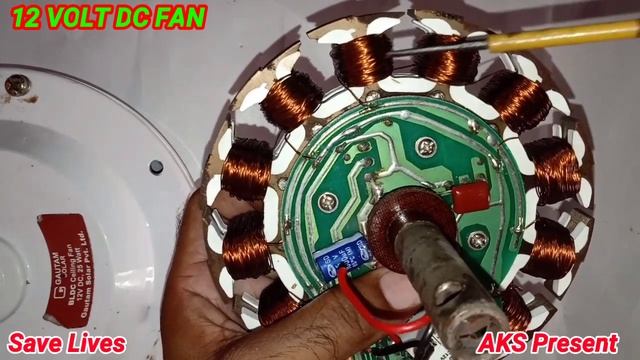 AKS | solar Fan Repair | 12 volt DC fan circuit | solar fan DC circuit  |