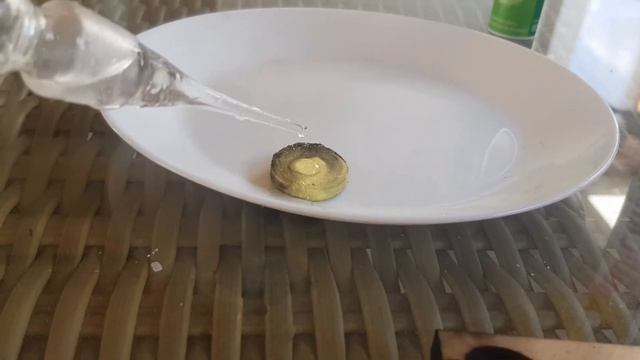 Burning A DMSO-sprinkled Calcium Tablet Over A Candle