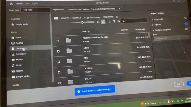 Starting A Project  - Title / Save  /Import
