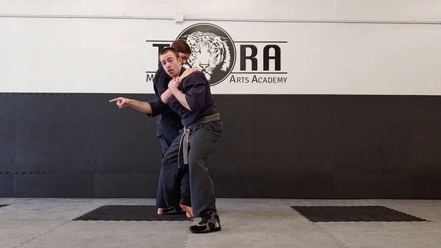 Red Belt Self-defense Technique For Youth Karate Class At Tora Martial Arts Academy.