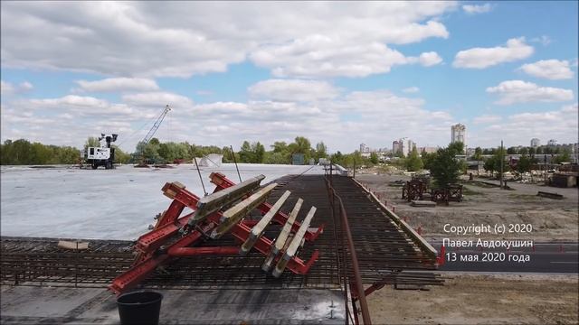 #18. ОКРУЖНАЯ на ОБОЛОНЬ. Забетонирована плита! Взлетаем на 450 метров над ней! 13.05.2020