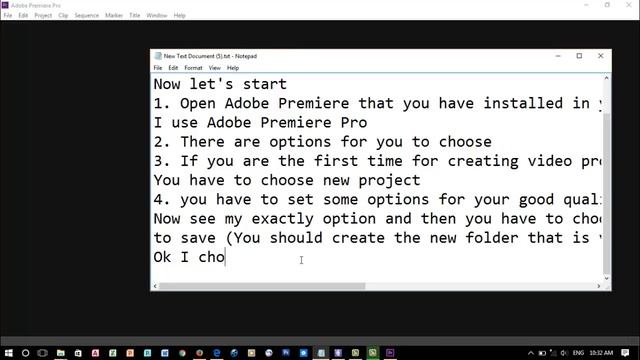 How To Create Video Project In Adobe Premiere For First Video Rendering