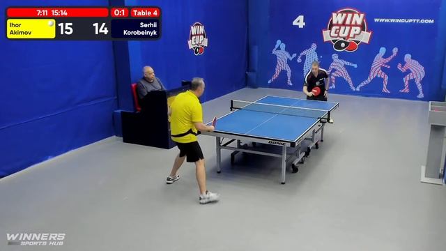 14:30 Акимов Игорь 3-1 Коробейник Сергей  стол 4  ЮГ-1  08.07.22