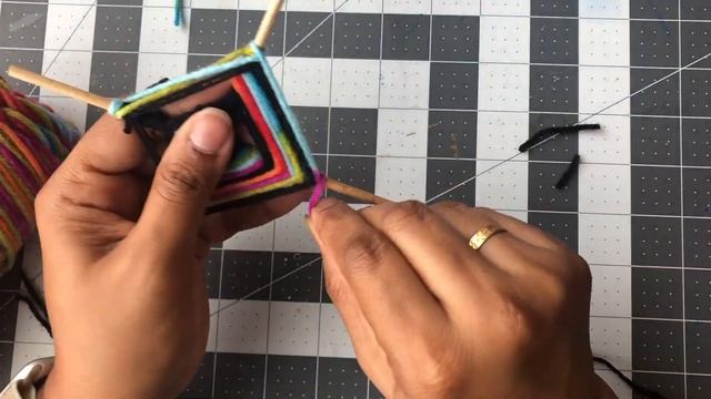 HOW TO MAKE MULTICOLOUR  MANDALA || God's Eye Tutorial