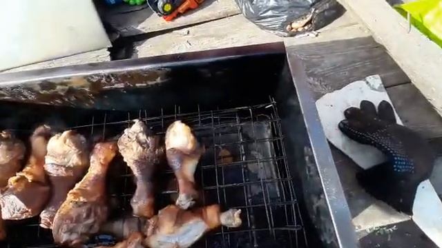 Коптим голень# копченые ножки#