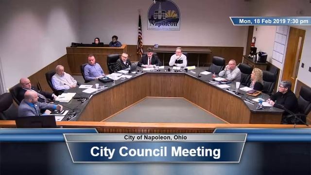 City Council Meeting February 18, 2019 | Napoleon, Ohio