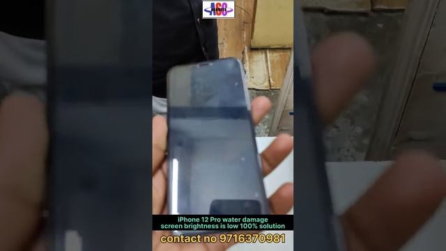 IPhone 12 Pro Water Damage Screen Brightness Is Low 100% Solution #shots #iphone12pro #ascgadgets