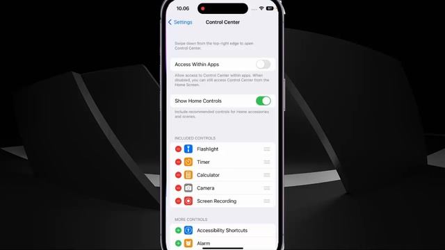IPhone 14 Pro : How To Allow Accessing Control Center Within Apps