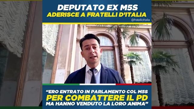 Davide Galantino, Ex Deputato Del M5s, Aderisce A Fratelli D'Italia: M5s Ha Venduto L'anima!