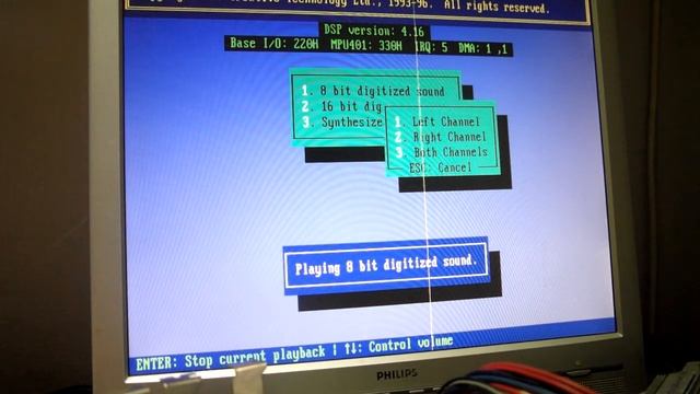 Creative CT4170 Sound Blaster 16 test