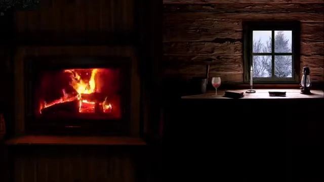 Zoom Камин в хижине
