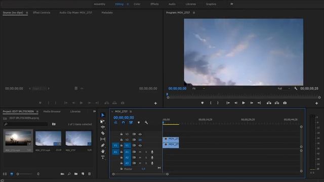 Mudah Dipahami !!! Cara Menggabungkan 2 Video Dalam Satu Layar | Split Screen | Adobe Premiere Pro