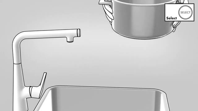 Функция Hansgrohe Select в кухонных смесителях