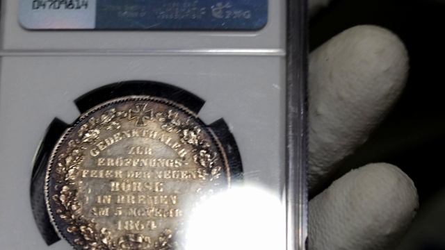 1 талер 1864 Бремен NGC MS61