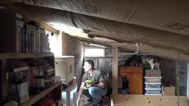 Finished Off Grid Tiny Home Loft OSB Installation