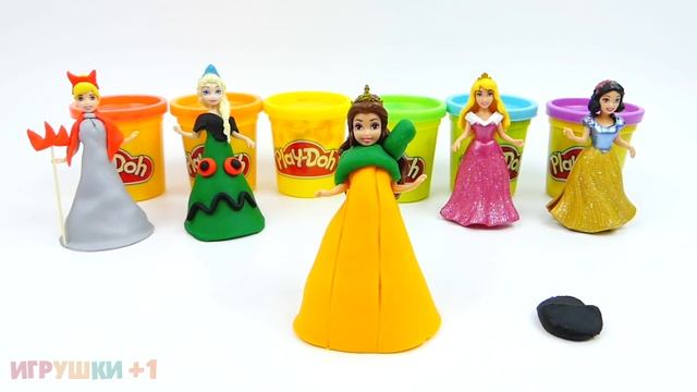 How To Make Play Doh Halloween Costumes For Princess Dolls DIY