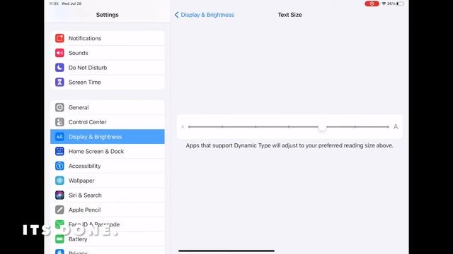 HOW TO CHANGE FONT SIZE IN IPADOS 14.6