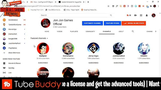 WHO AM I SUBSCRIBED TO ON YOUTUBE?