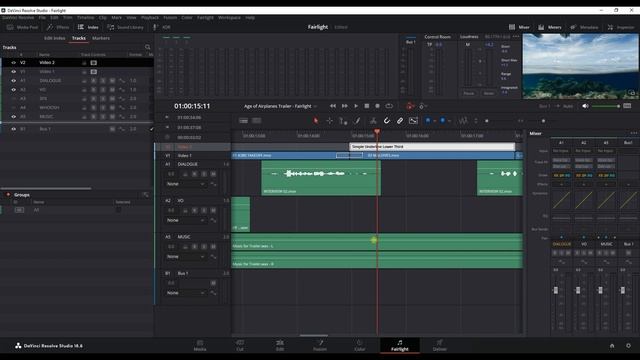 DaVinci Resolve 18 //// Урок 7 /// FAIRLIGHT // Часть 7 / Микширование музыки