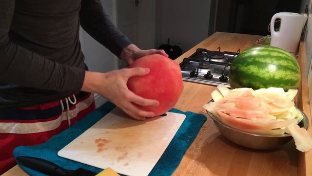 Лысый арбуз или Как быстро подготовить арбуз для вечеринки. Skinny Watermelon For Party.