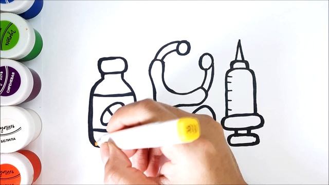 Drawing Doctor's Kit | Bolalar Uchun Tibbiy Asboblar Rasm Chizish | Сурет салу медициналық құралдар