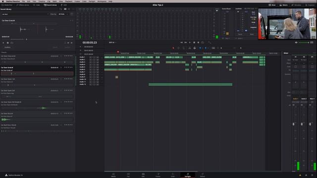 Adding Resolve Sound Effects (in 2 Mins) -  Tip For Resolve Fairlight!
