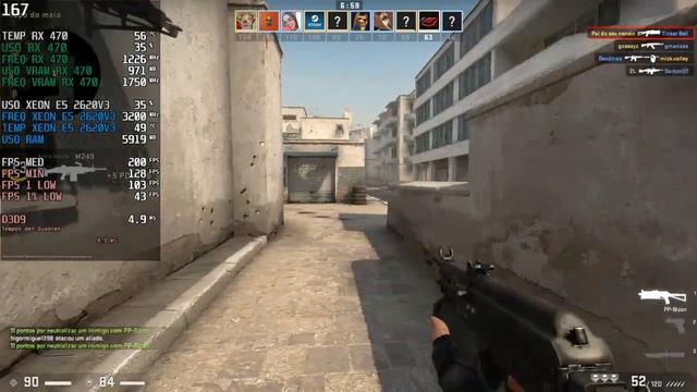 Test Csgo Xeon E5 2620V3 + Rx 470