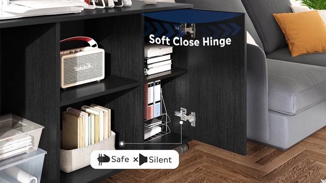 DEVAISE | Black Large Storage File Cabinet With Adjustable Shelves 2022