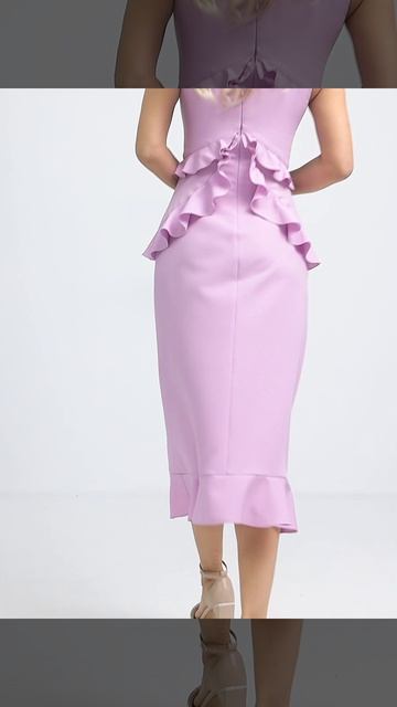 Платье с воланами (08-83LAV)